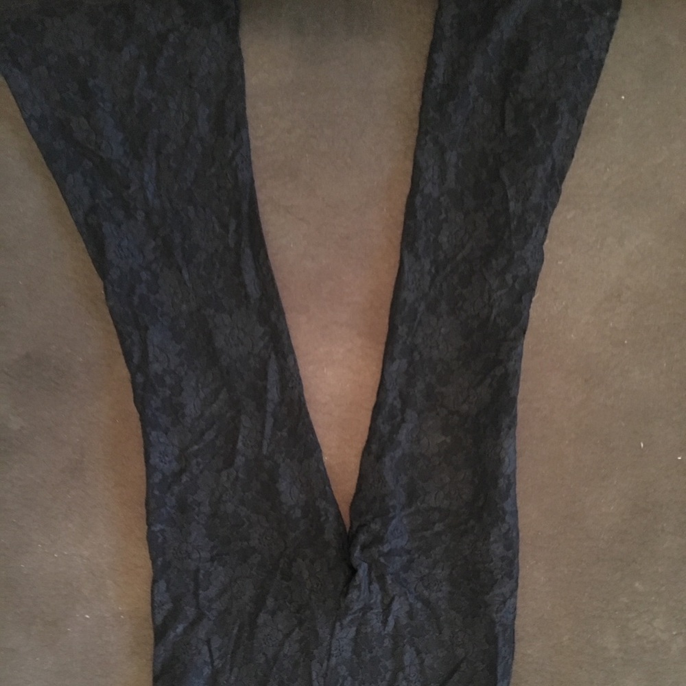 Lace wide bottom pant
